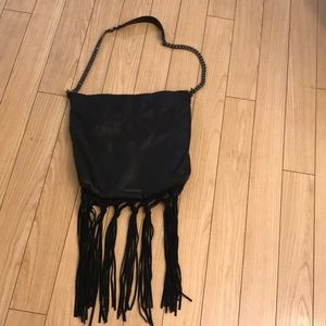 BCBGeneration PU Bag w/Cow Leather Fringe